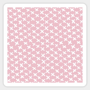 X stitches pattern - pink Sticker